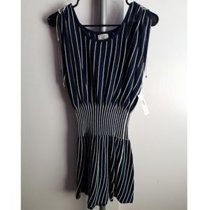 Blue and White Stripe Knit Dress
